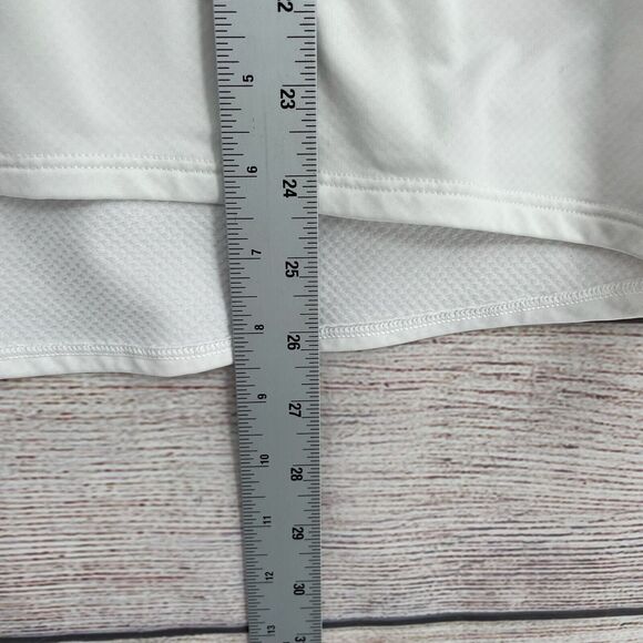 Athleta Whistler 1/4 Zip Pullover Sweatshirt Women's Size Small White Thumbhole - Picture 11 of 11